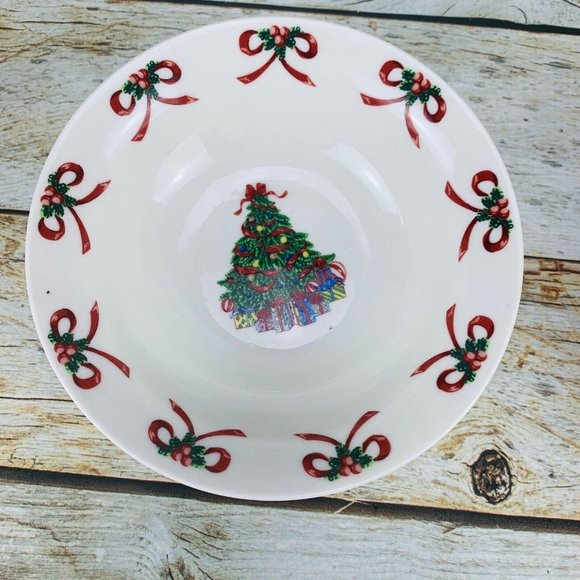 Gibson CHRISTMAS RADIANCE Cereal Bowls Set 4 - Picture 7 of 8